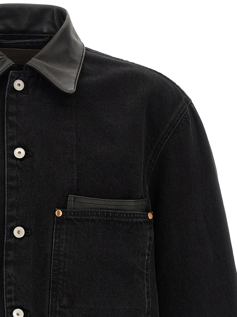 Lemaire Black Cotton Denim Jacket
