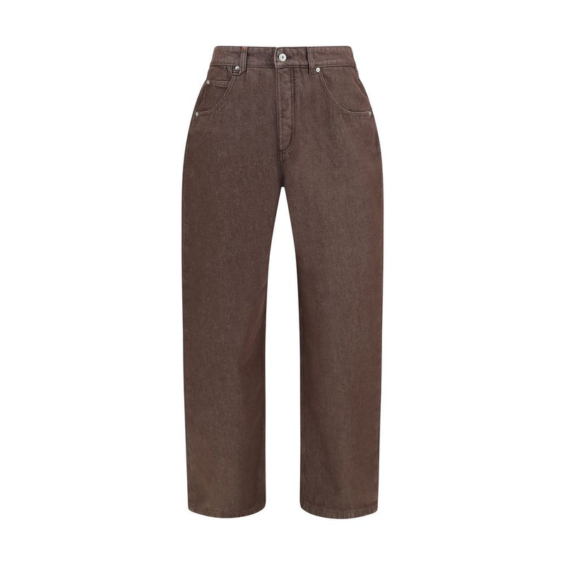 Jacquemus Brown Polyester Straight-Leg Jeans