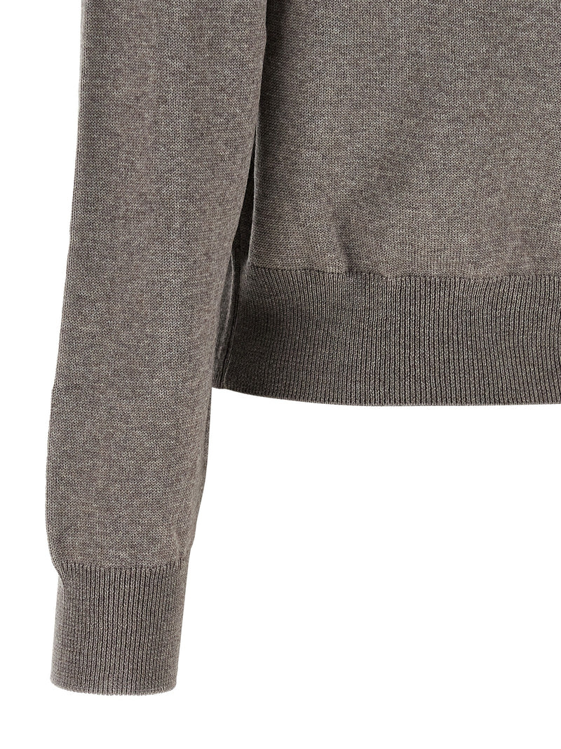 Maison Kitsuné Gray Wool Cardigan