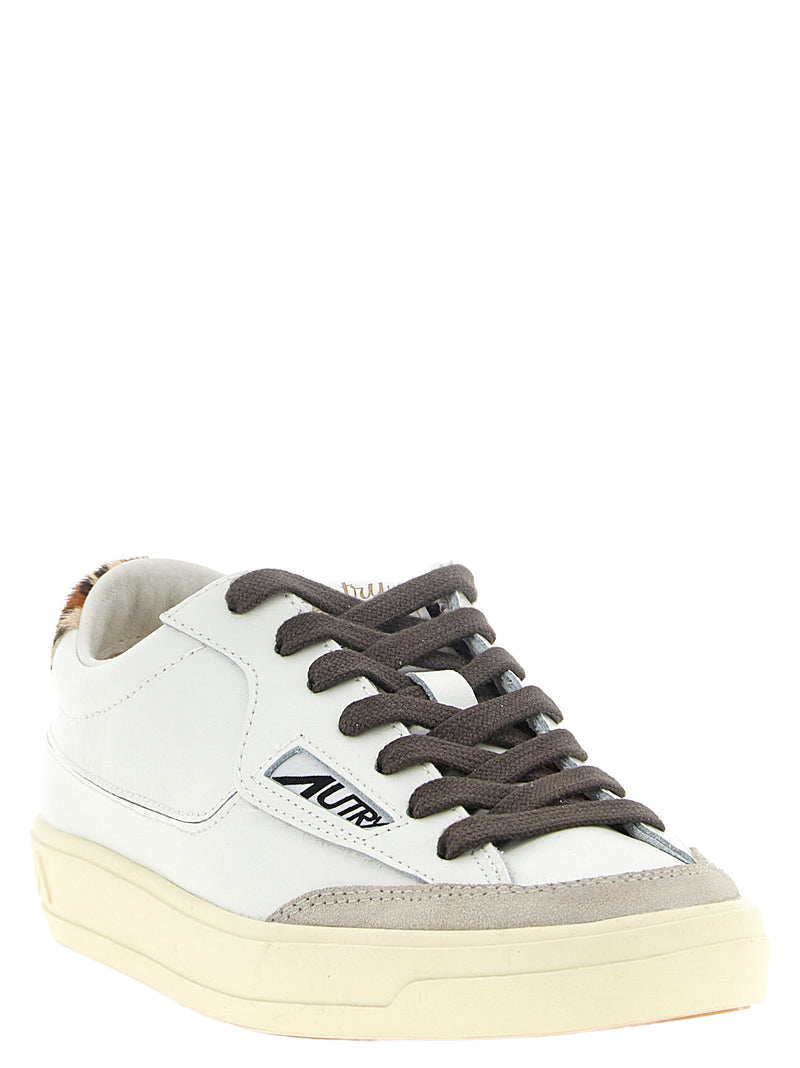 Baskets basses Autry multicolores en peau de vache