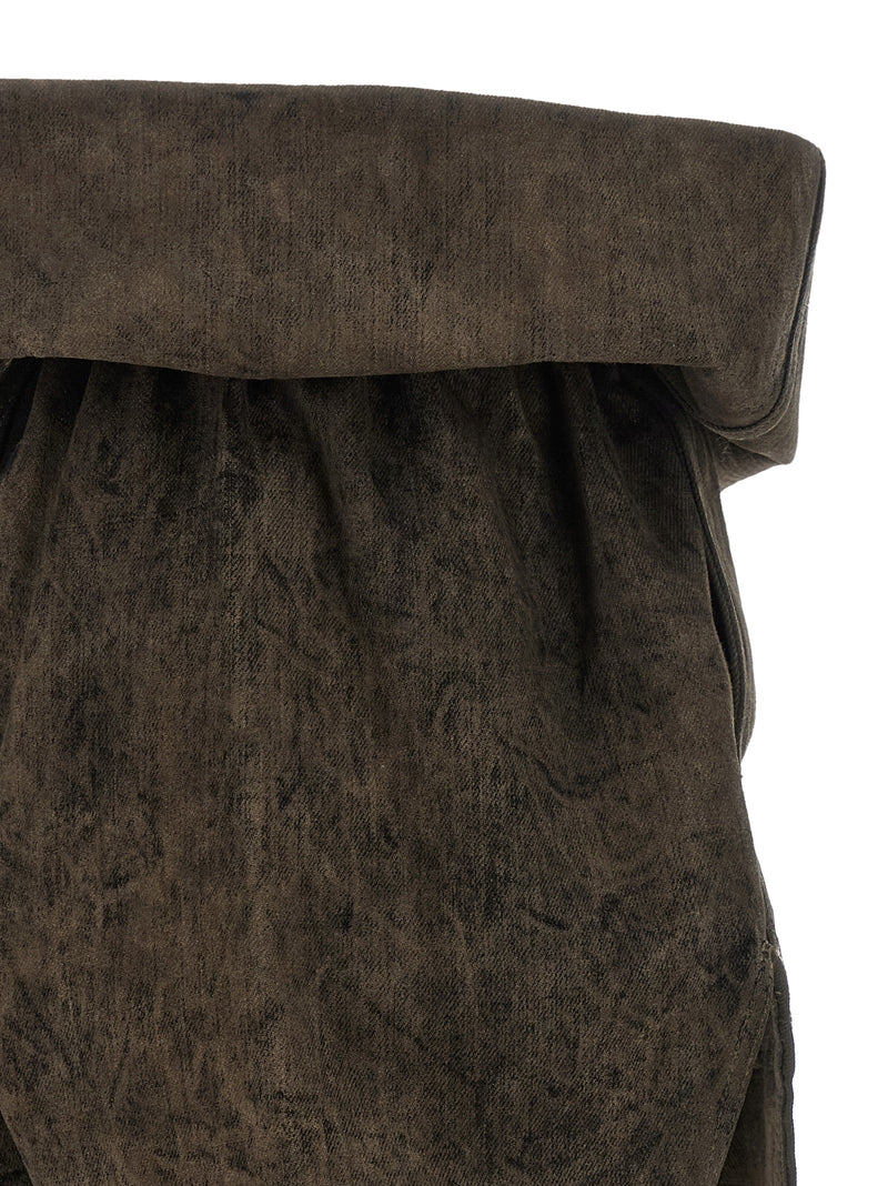 Rick Owens Gray Cotton Bermuda Shorts