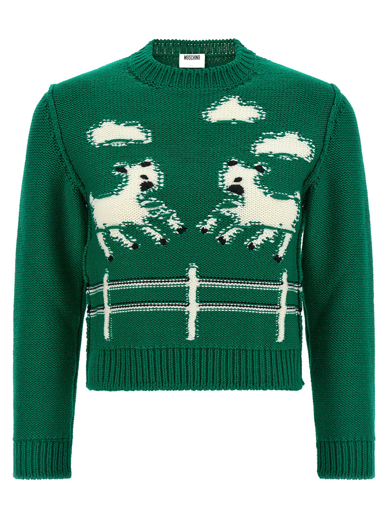 Moschino Bicolor Virgin Wool Cardigan