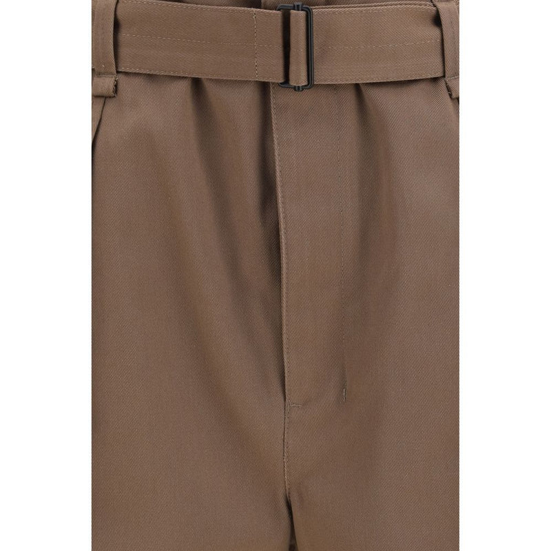 Lemaire Brown Polyester Casual Pants