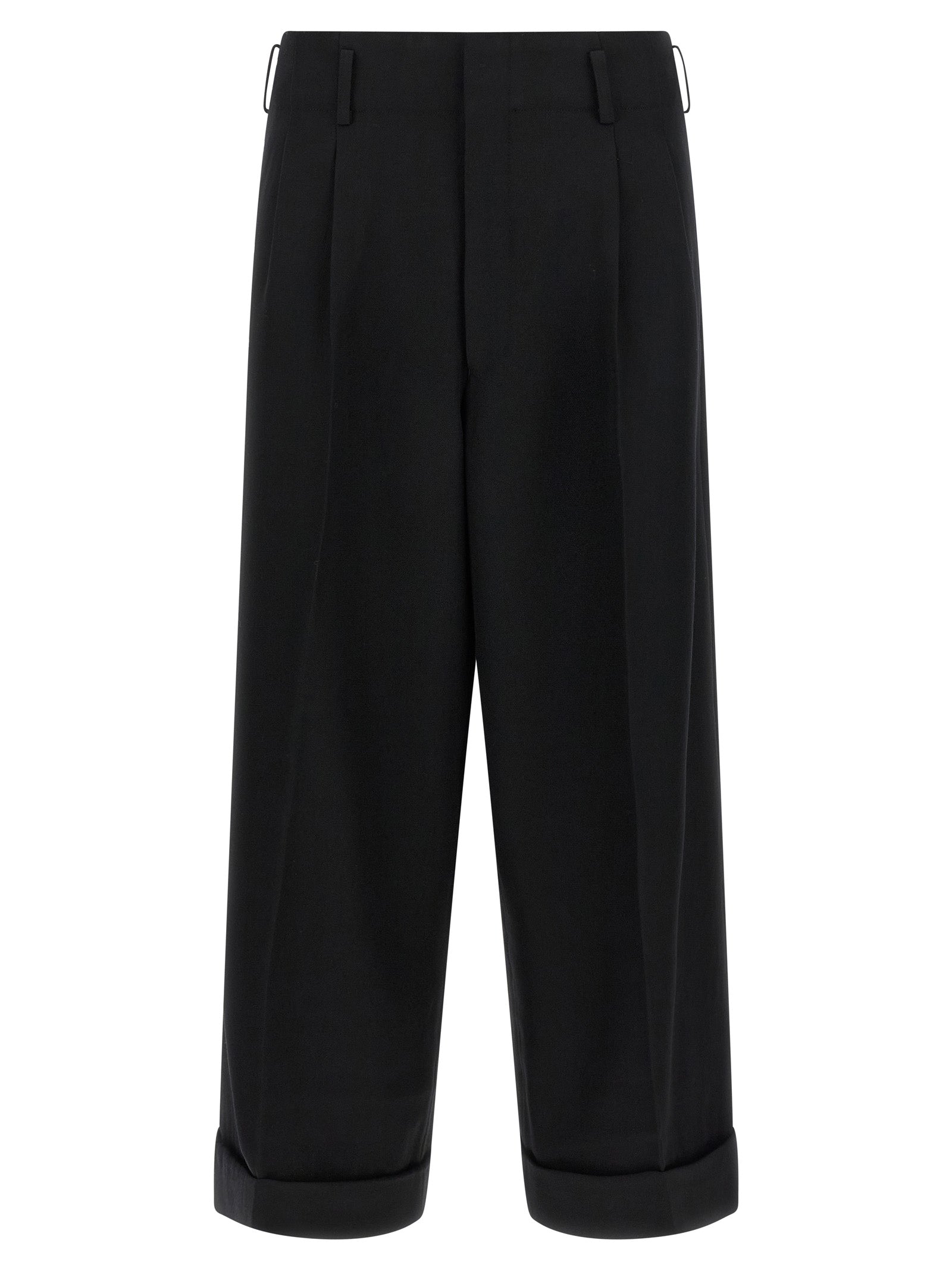 Comme Des Garçons Black Wool Cropped Pants — Urbalenti NYC