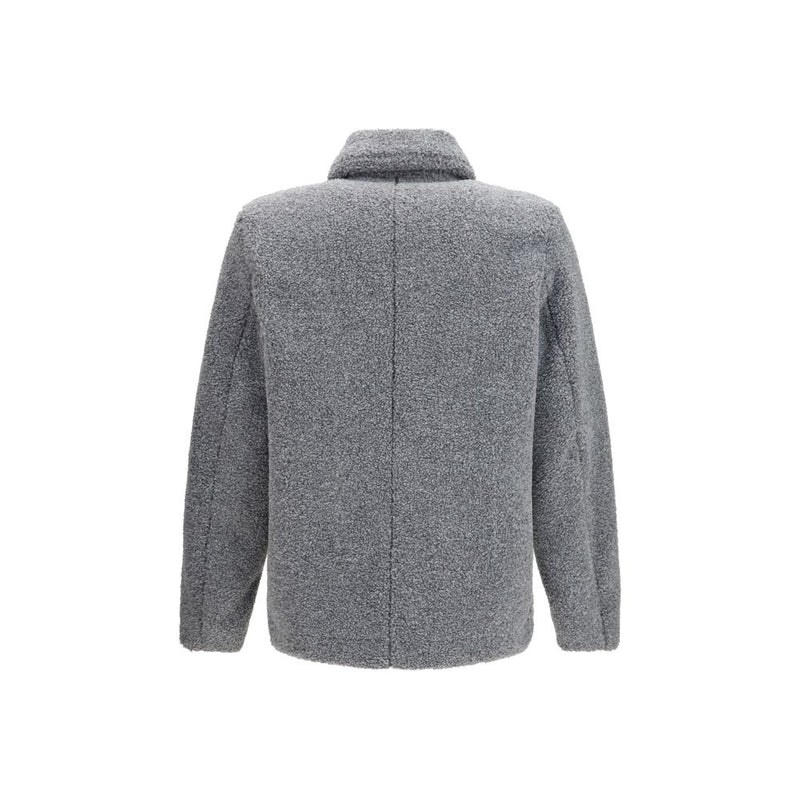 Chaqueta larga de poliéster gris de Herno