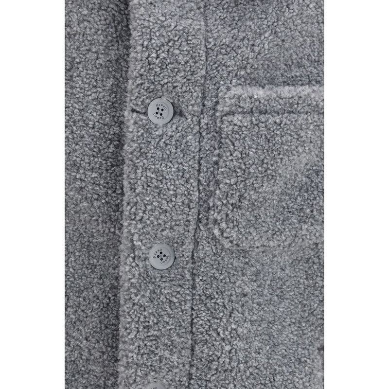 Chaqueta larga de poliéster gris de Herno