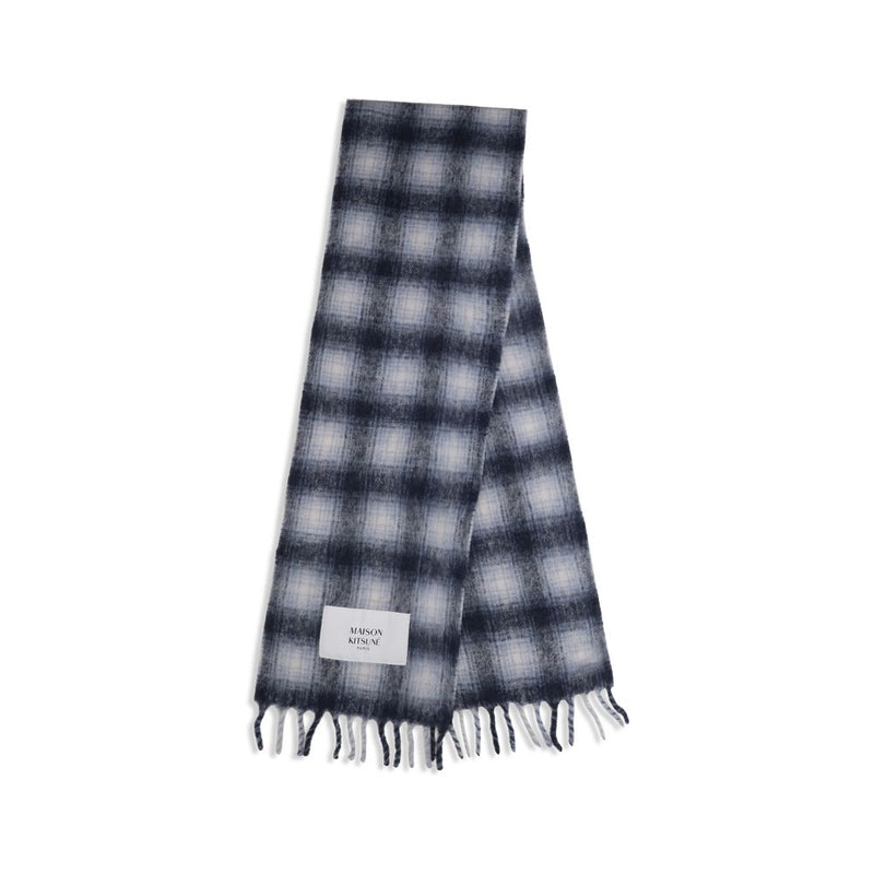 Maison Kitsuné Gray Alpaca Vicugna Pacos Scarf