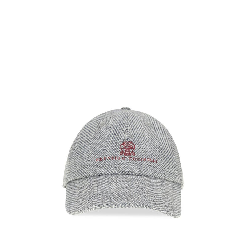Brunello Cucinelli Gray Wool Oves Aries Cap (Baseball Hat)