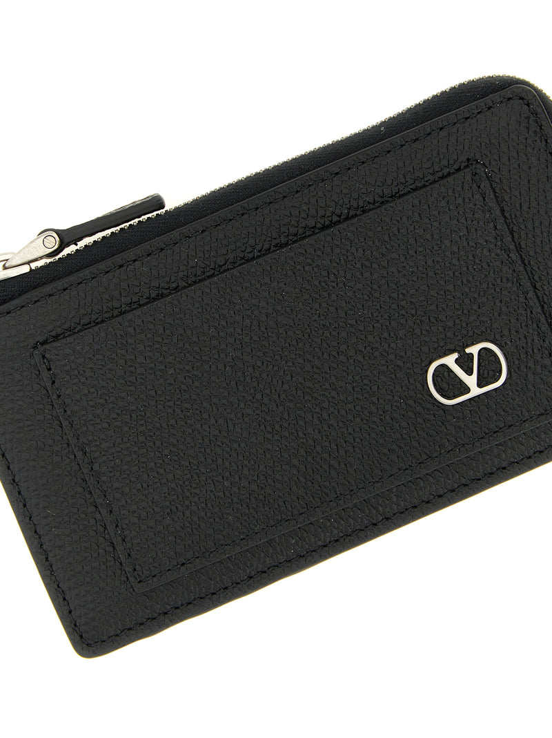 Valentino Garavani Black Calfskin Cardholder