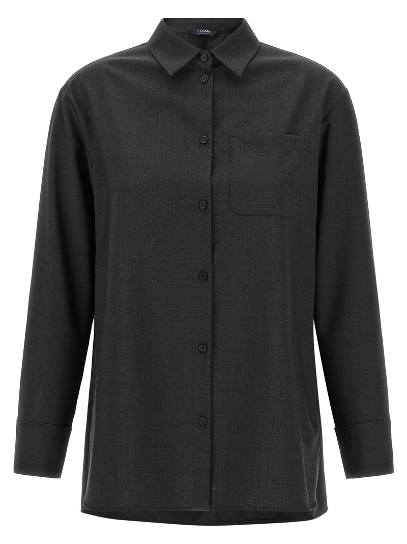 'S Max Mara Gray Wool Blouse
