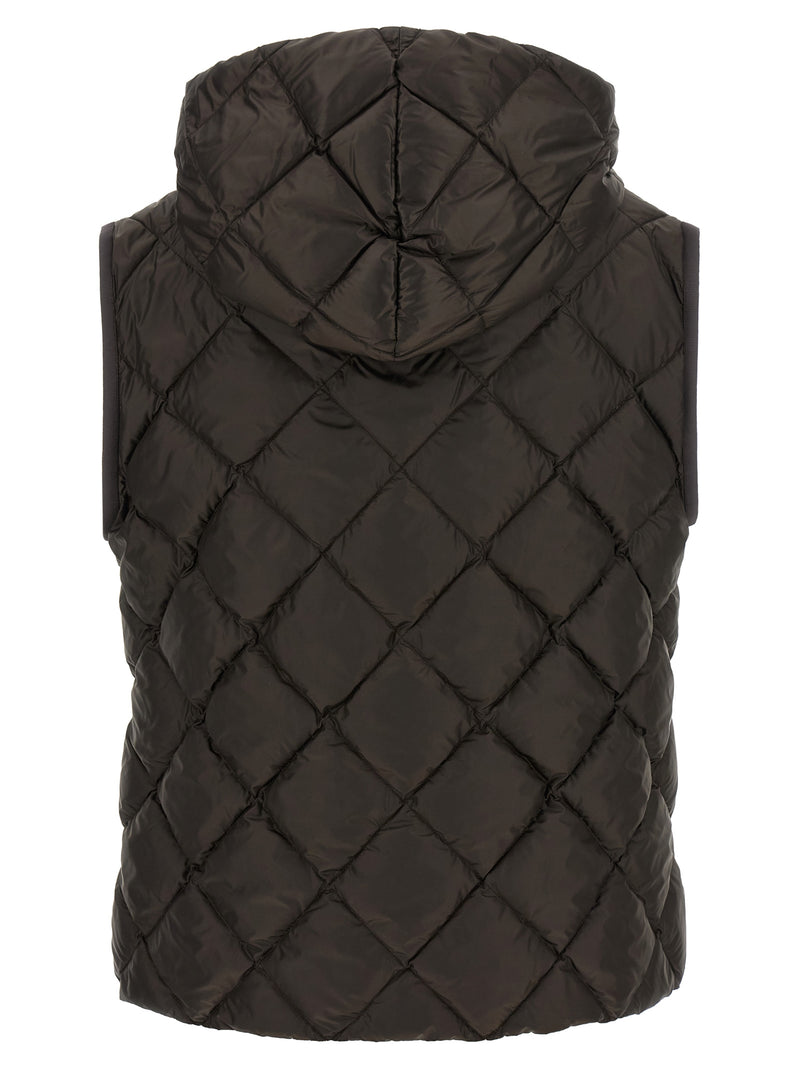 Max Mara Brown Polyester Sleeveless Jacket