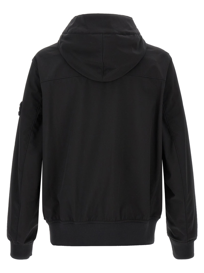 Stone Island Black Polyester Shell Jacket