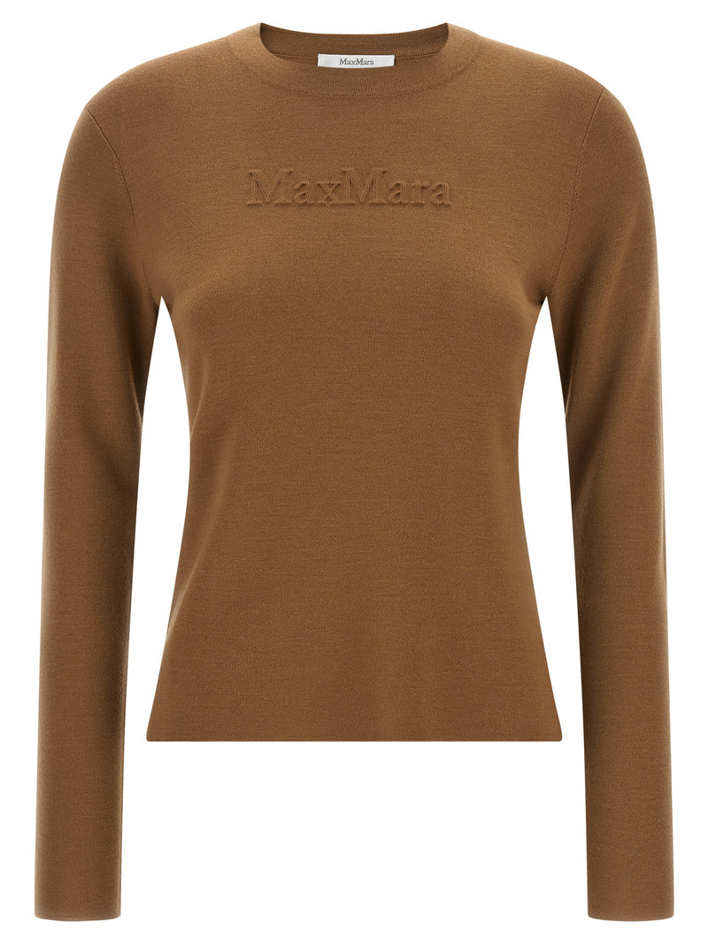 Max Mara Beige Virgin Wool Cardigan