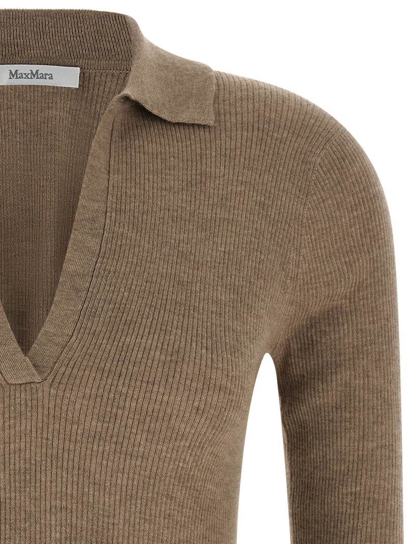 Polo de cachemira Max Mara en color beige para mujer