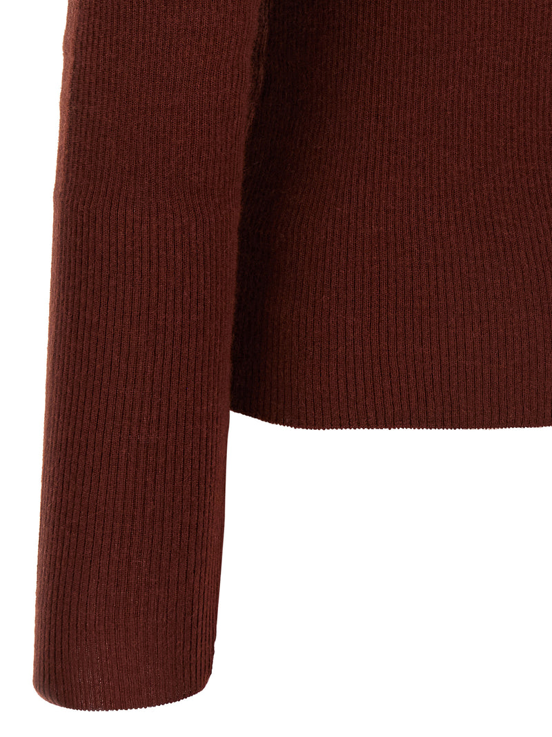 Max Mara Bordeaux Cashmere Polo Shirt