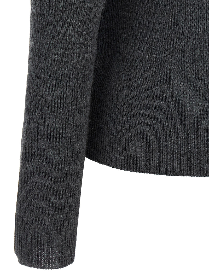 Max Mara Gray Cashmere Polo Shirt