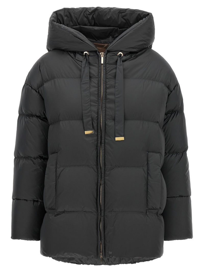 Max Mara Gray Polyamide Full-Length Jacket