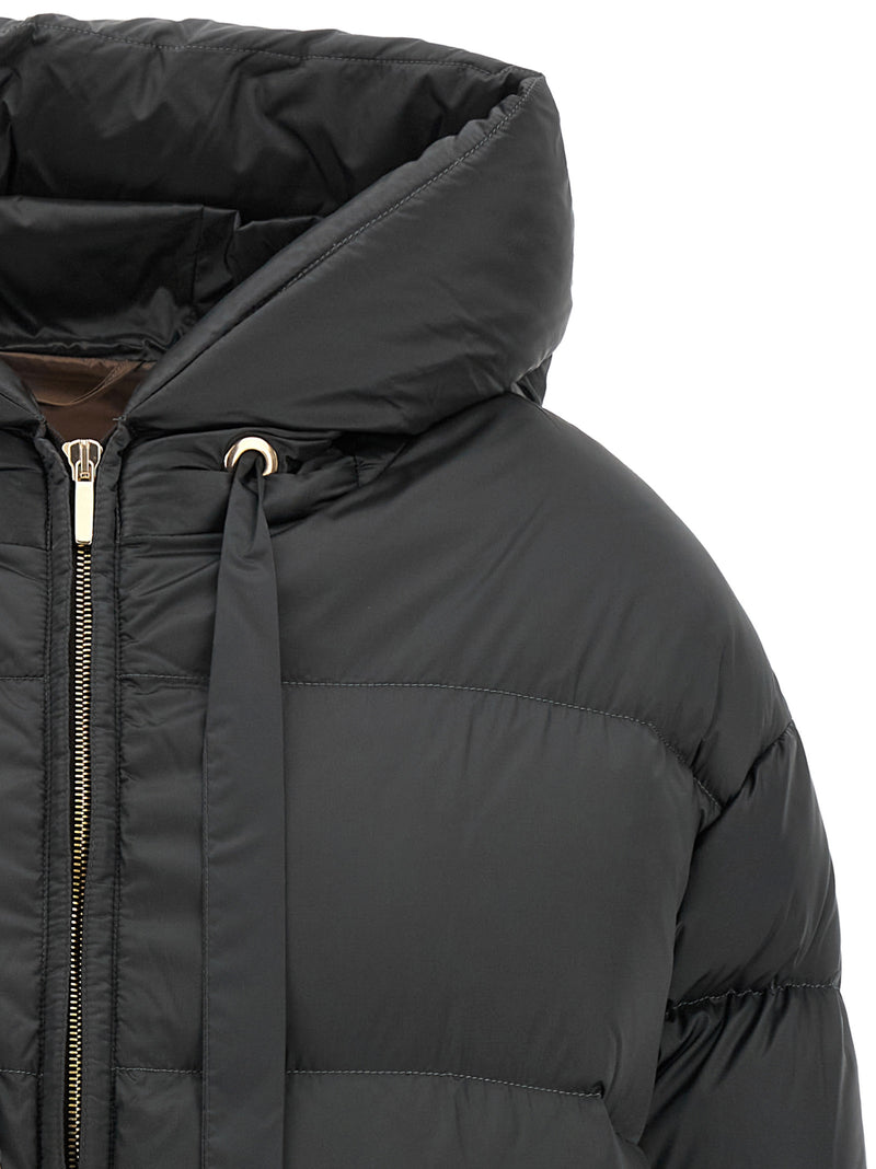 Max Mara Gray Polyamide Full-Length Jacket