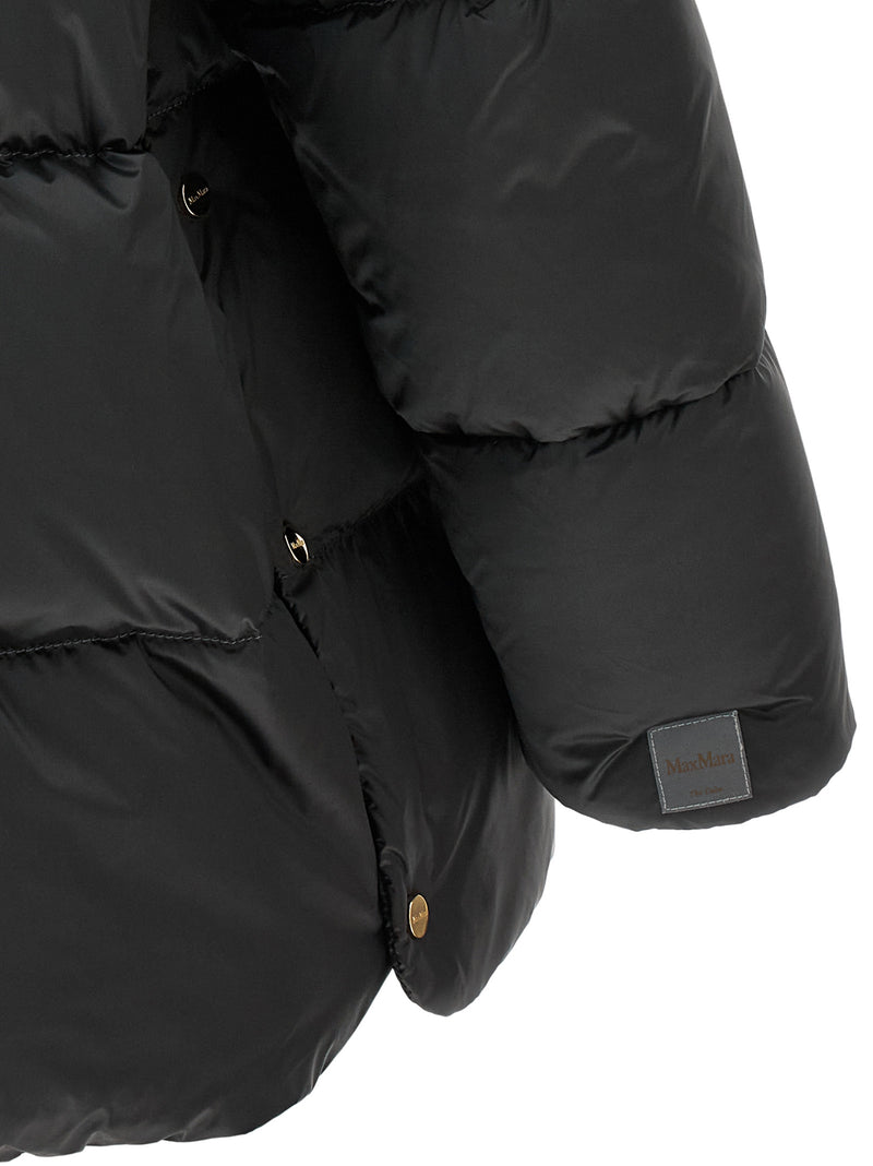 Max Mara Gray Polyamide Full-Length Jacket