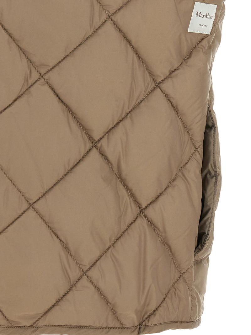 Giacca smanicata in poliammide Max Mara beige da donna