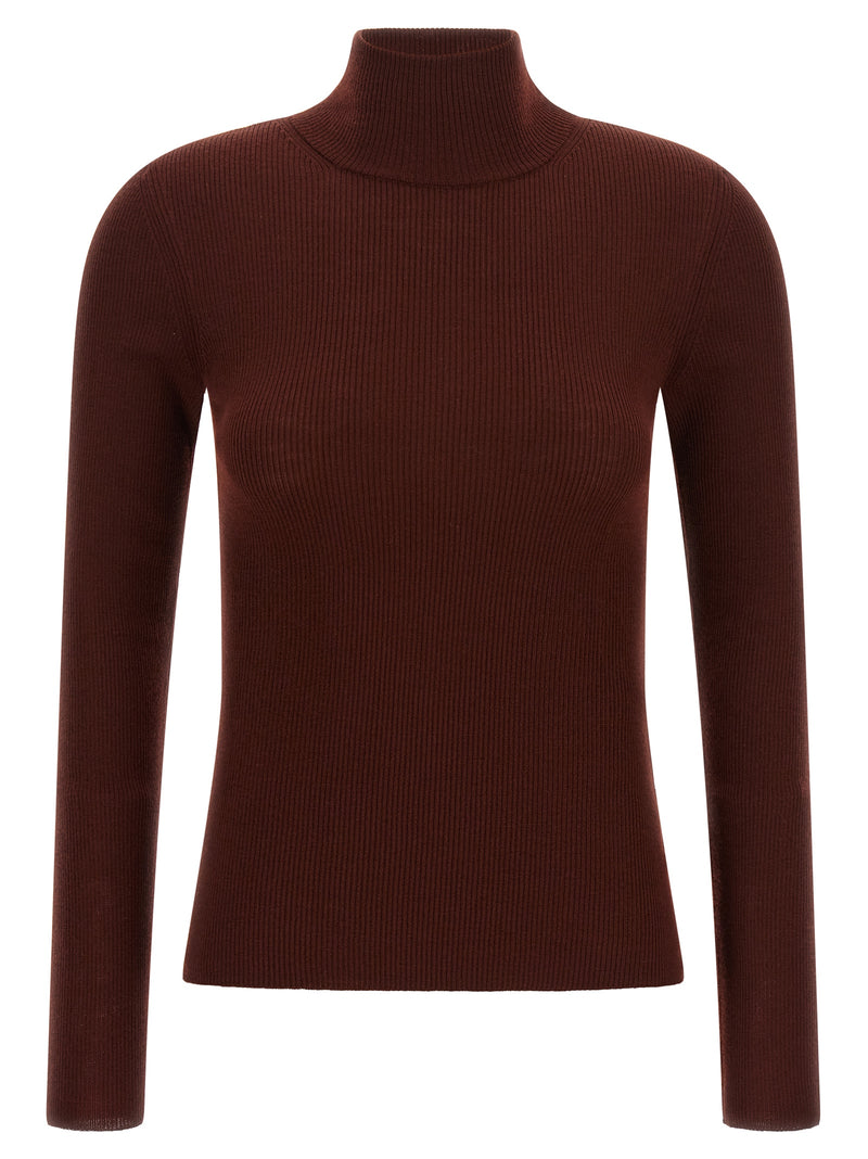 Max Mara Bordeaux Virgin Wool Cardigan
