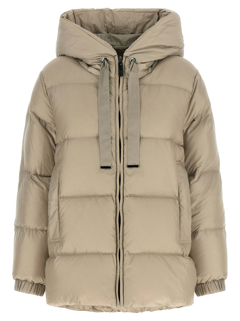 Max Mara Beige Polyester Full-Length Jacket
