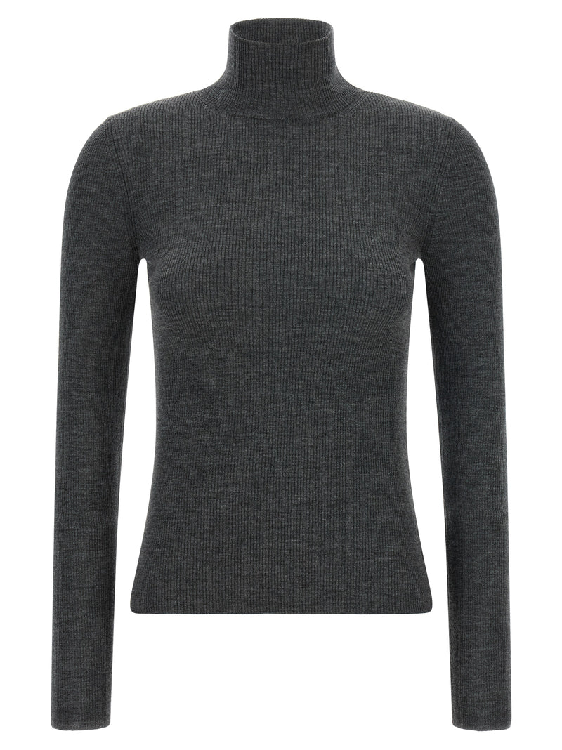 Max Mara Gray Virgin Wool Cardigan