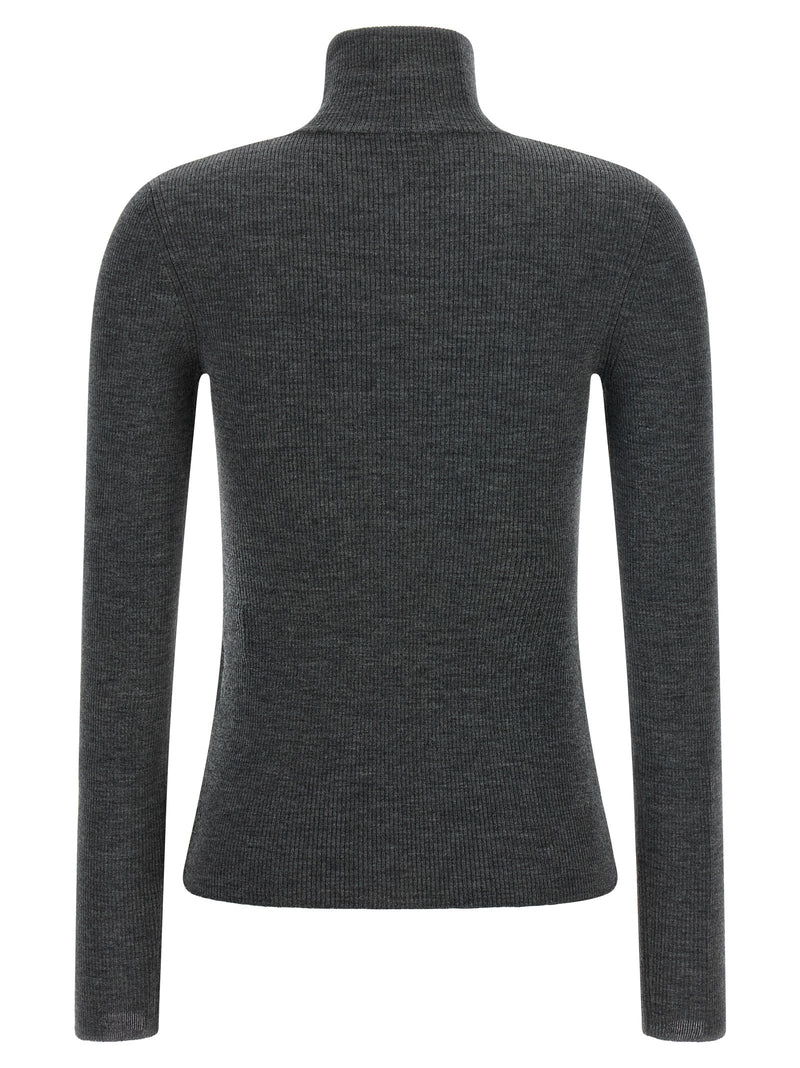 Max Mara Gray Virgin Wool Cardigan
