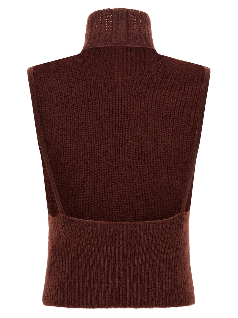 Max Mara Bordeaux Wool Cardigan