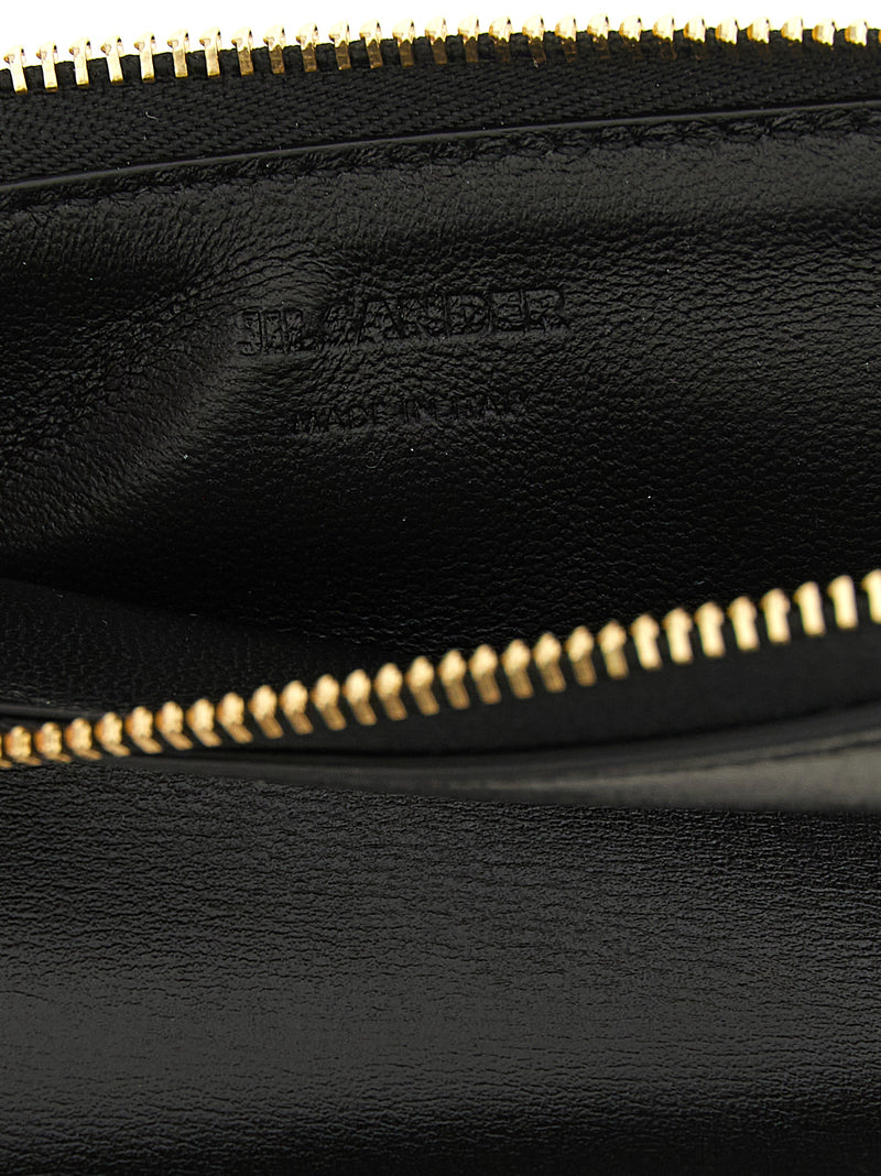 Tarjetero de piel de becerro Jil Sander para mujer