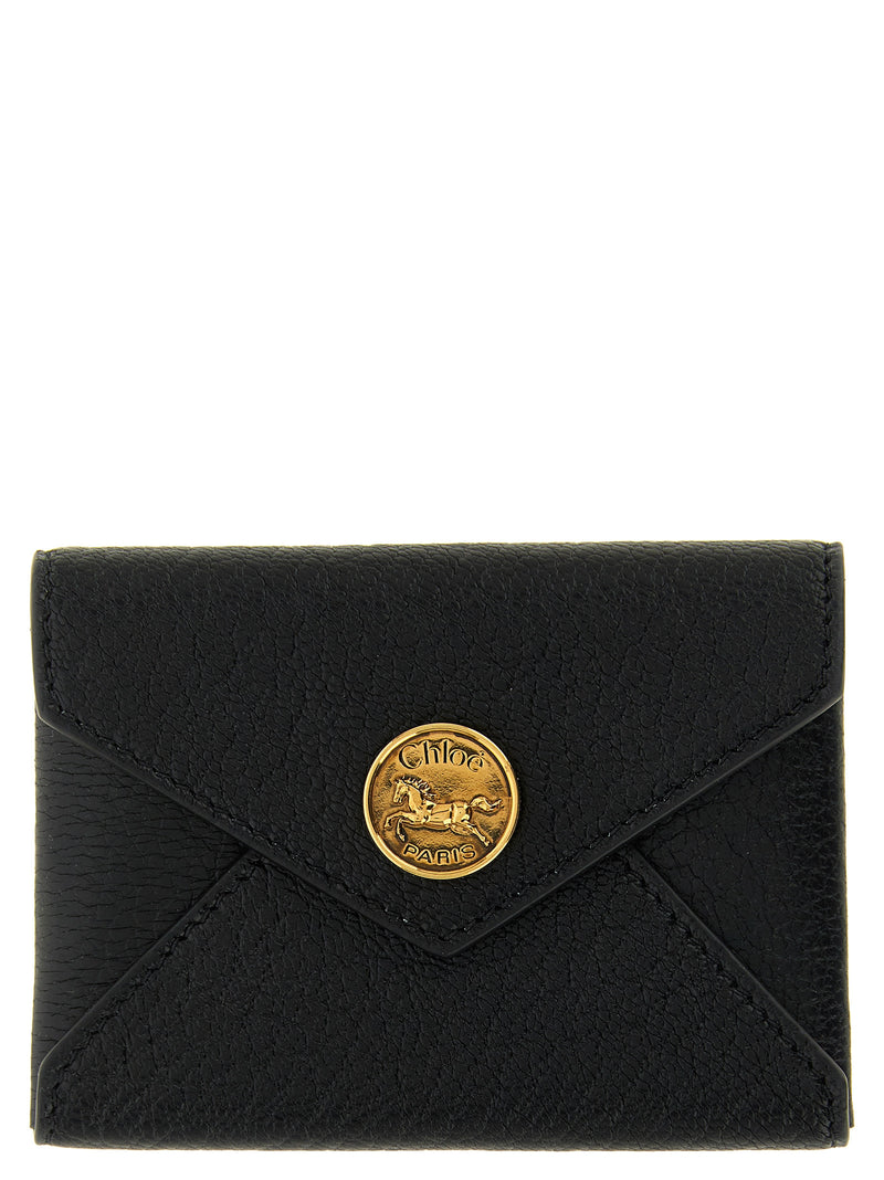 Portacarte nero in pelle di capra Chloé