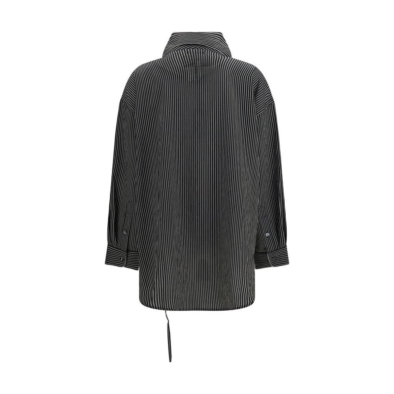 R13 Black Viscose Pattern Shirt