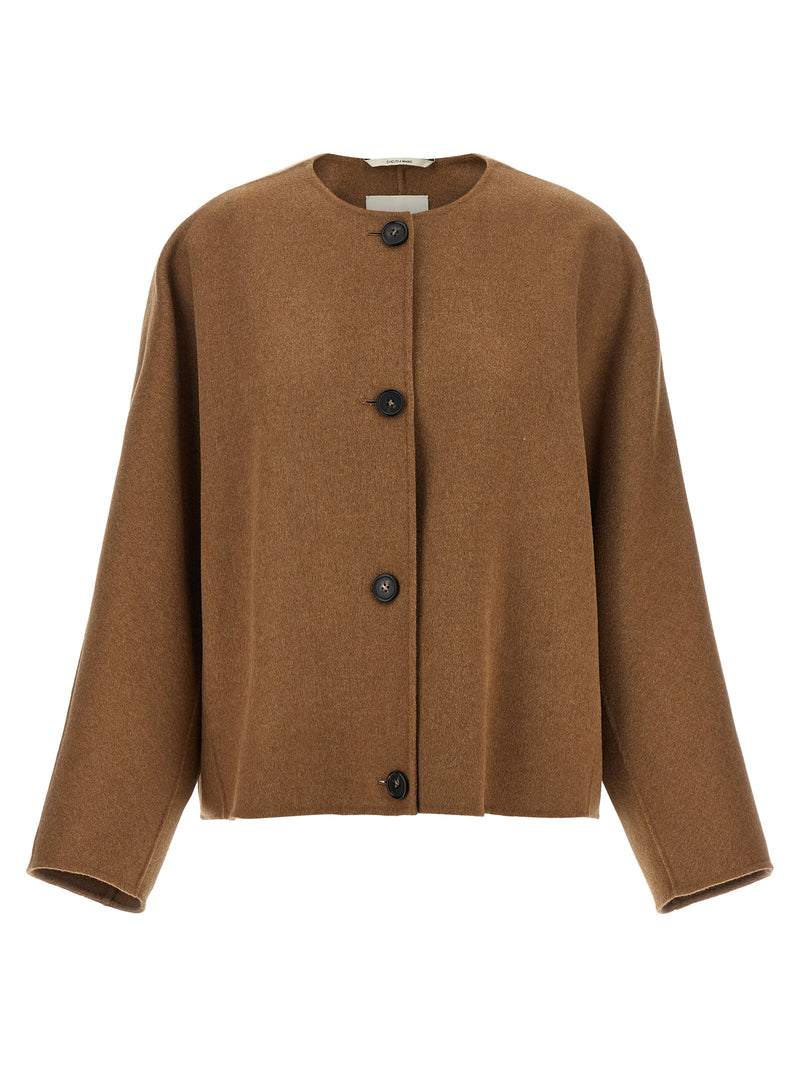 'S Max Mara Brown Wool Full-Length Jacket