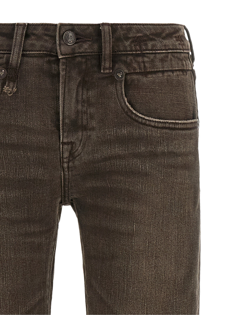 R13 Brown Cotton Flared Jeans