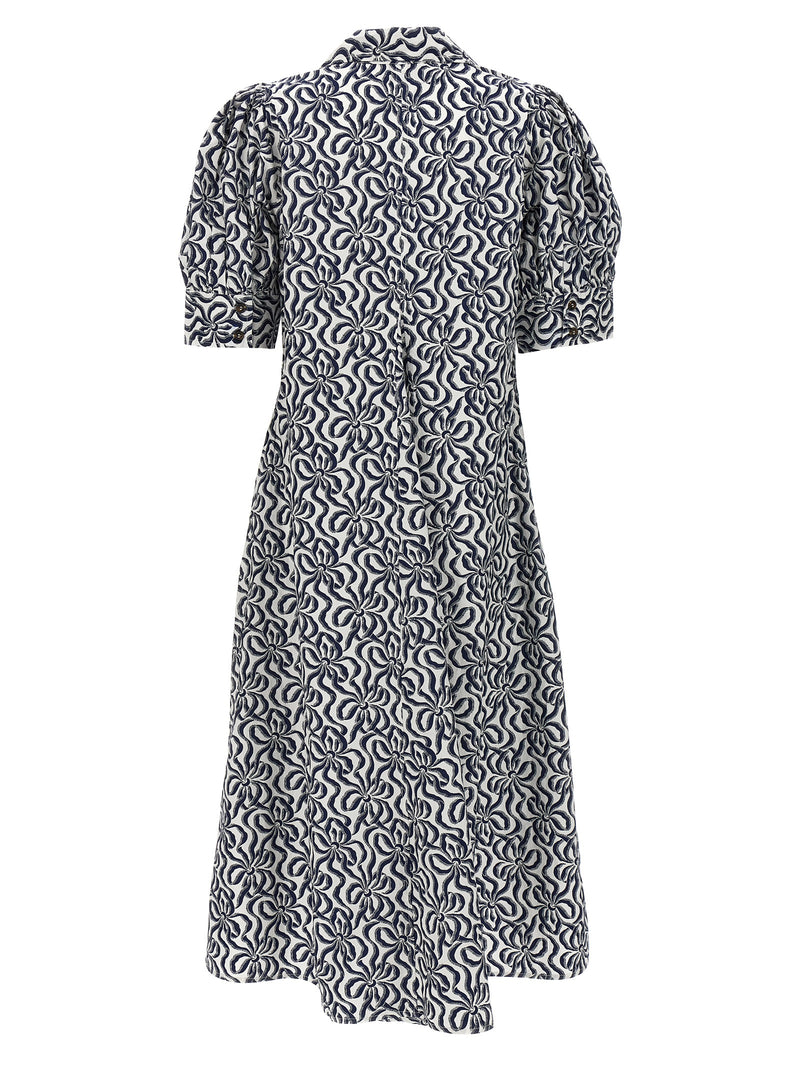 Vestido informal de algodón Ganni multicolor para mujer
