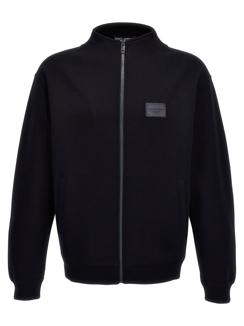 Felpa in cotone Dolce & Gabbana blu da uomo
