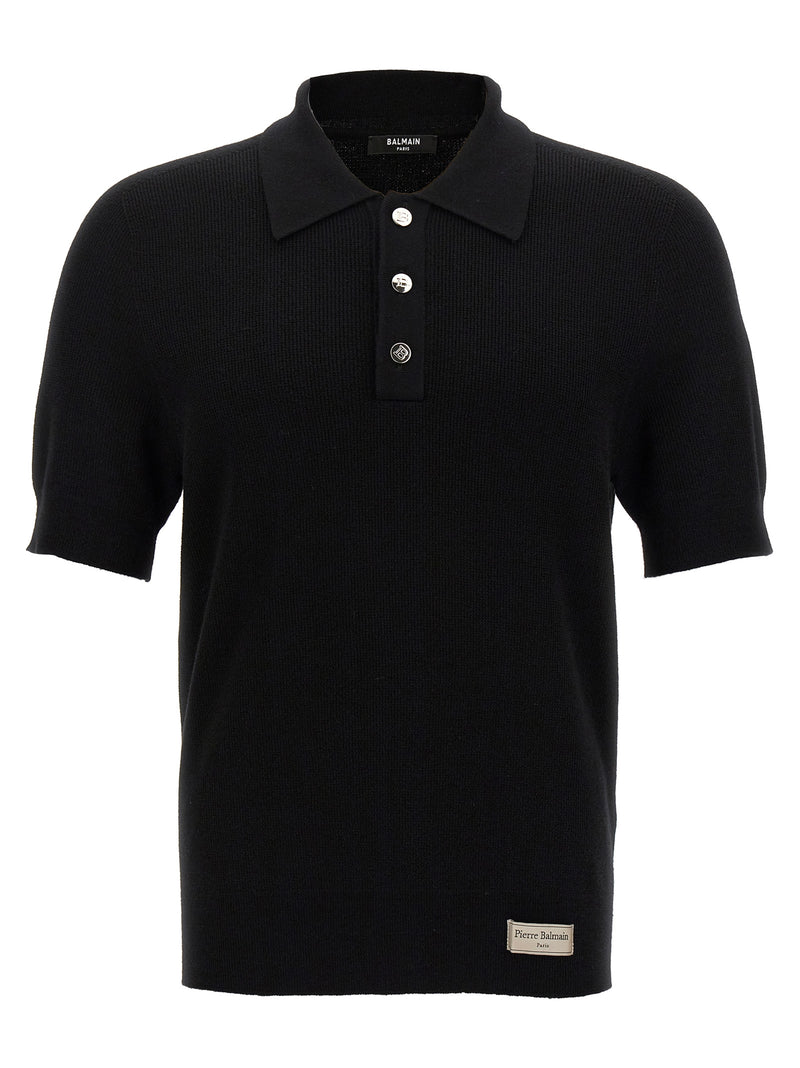 Balmain Merino Wool Polo Shirt for Men
