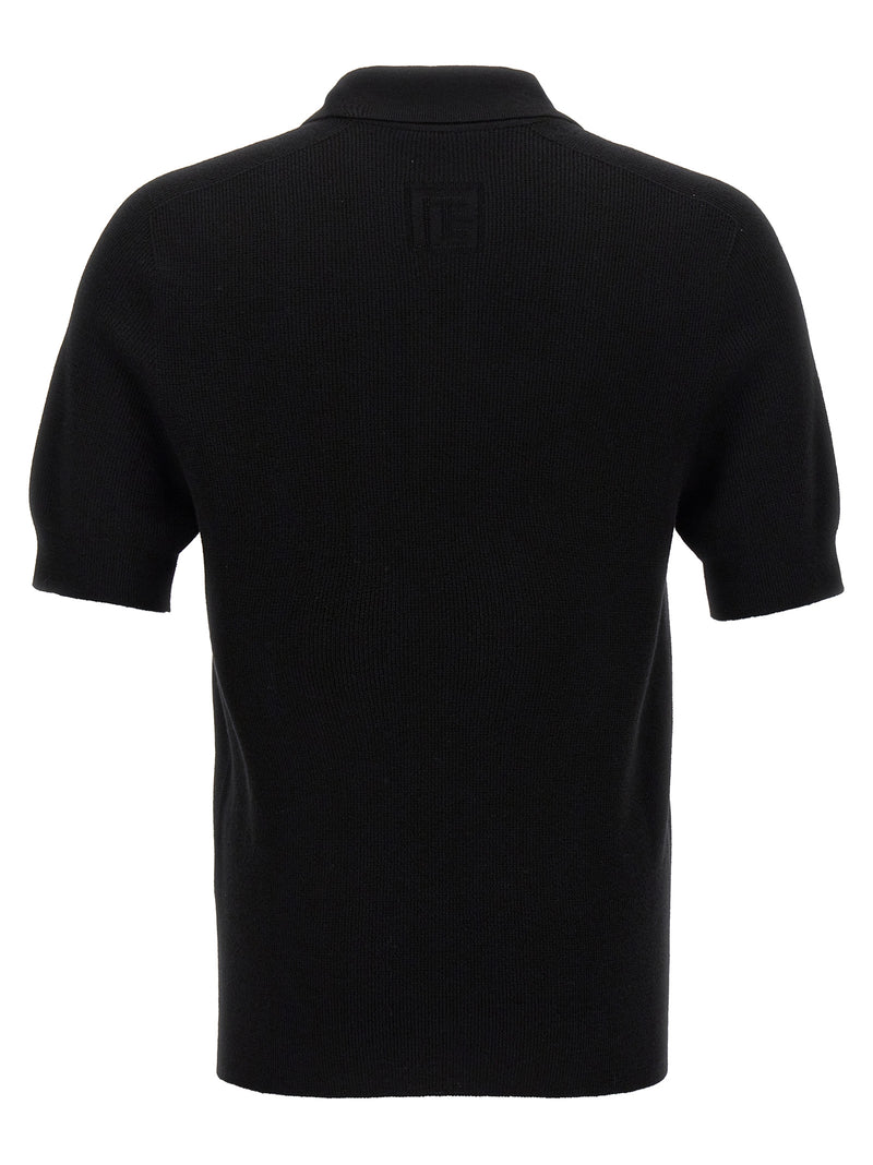 Balmain Merino Wool Polo Shirt for Men