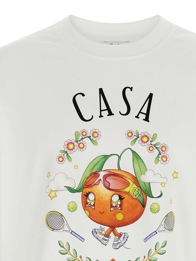 Camiseta de algodão orgânico Casablanca Casa Way Mascot para homens