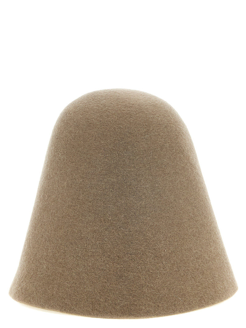 Bonnet Jacquemus en laine mérinos beige pour femme