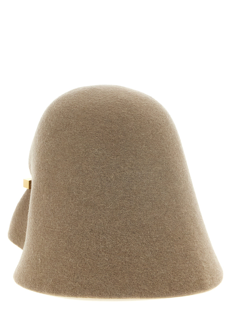 Bonnet Jacquemus en laine mérinos beige pour femme