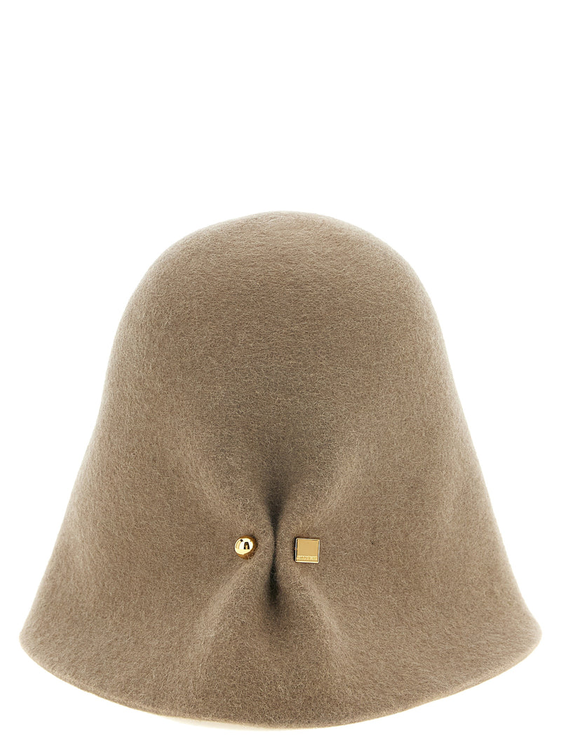 Bonnet Jacquemus en laine mérinos beige pour femme