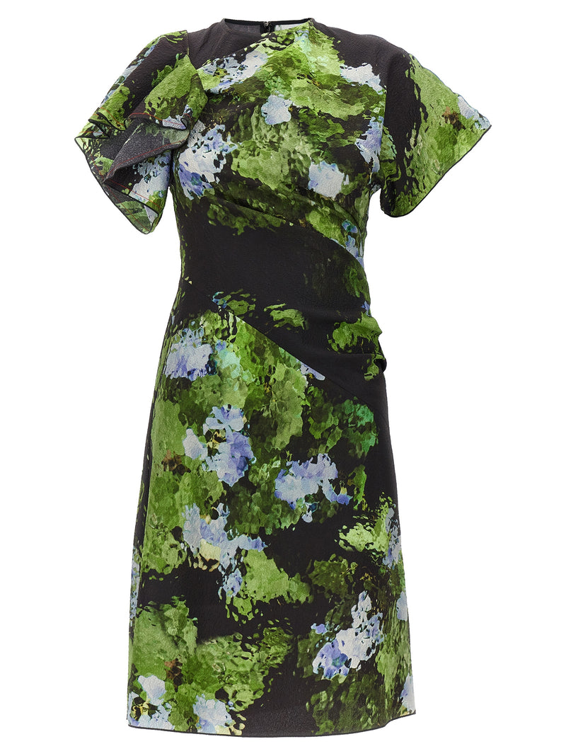 Victoria Beckham Floral Printed Dress | Urbalenti™ NYC