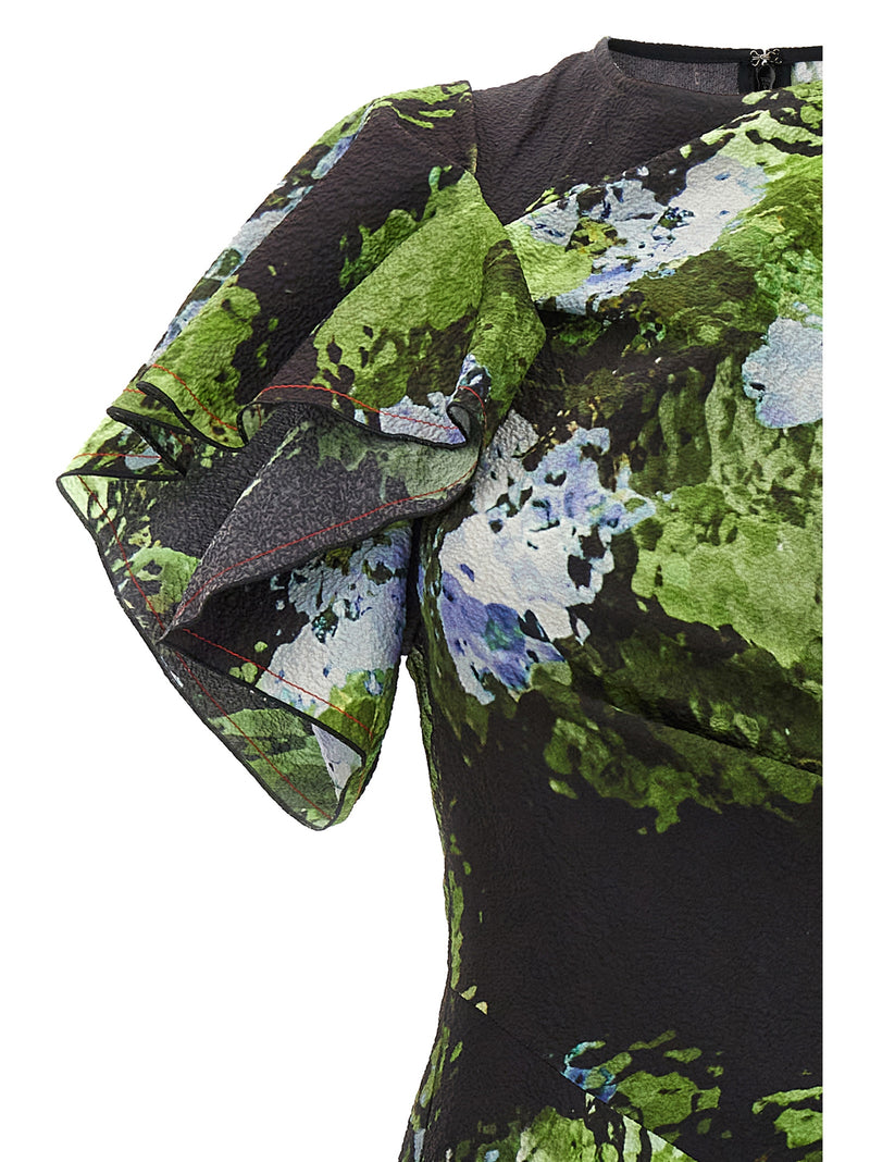 Victoria Beckham Floral Printed Dress | Urbalenti™ NYC