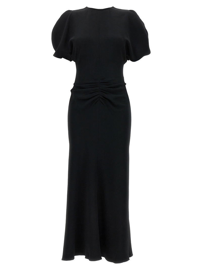 Victoria Beckham Victoria Beckham Gathered Waist Midi Dress
