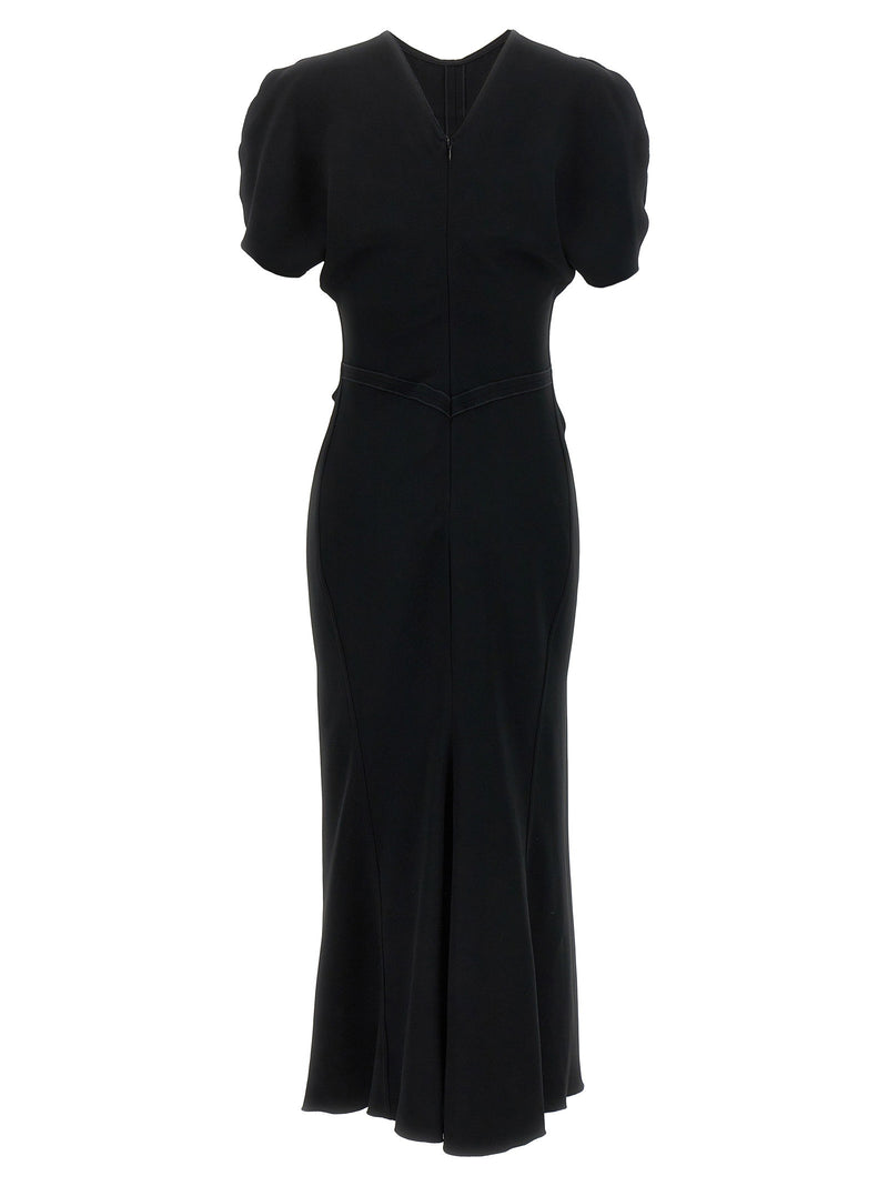 Victoria Beckham Victoria Beckham Gathered Waist Midi Dress