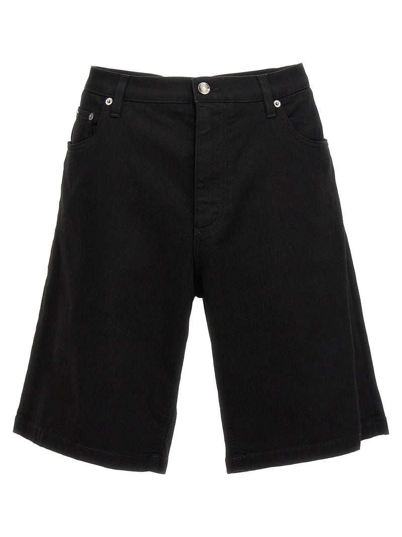 Dolce & Gabbana Black Cotton Bermuda Shorts