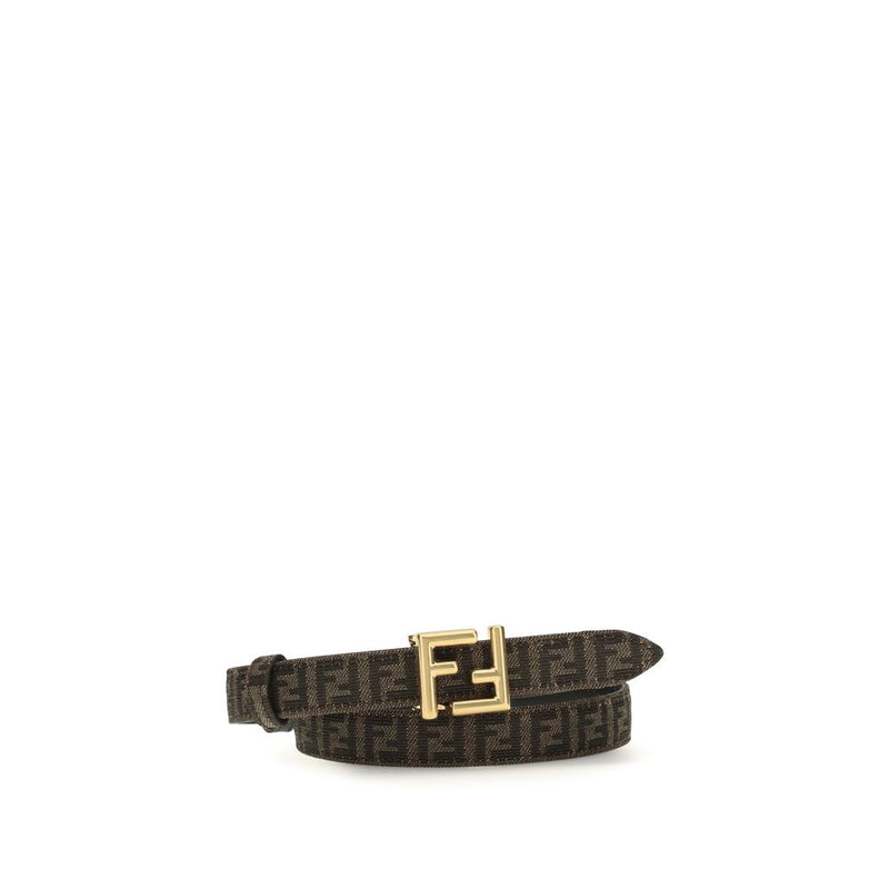 Ceinture classique en cuir de veau Fendi pour femme