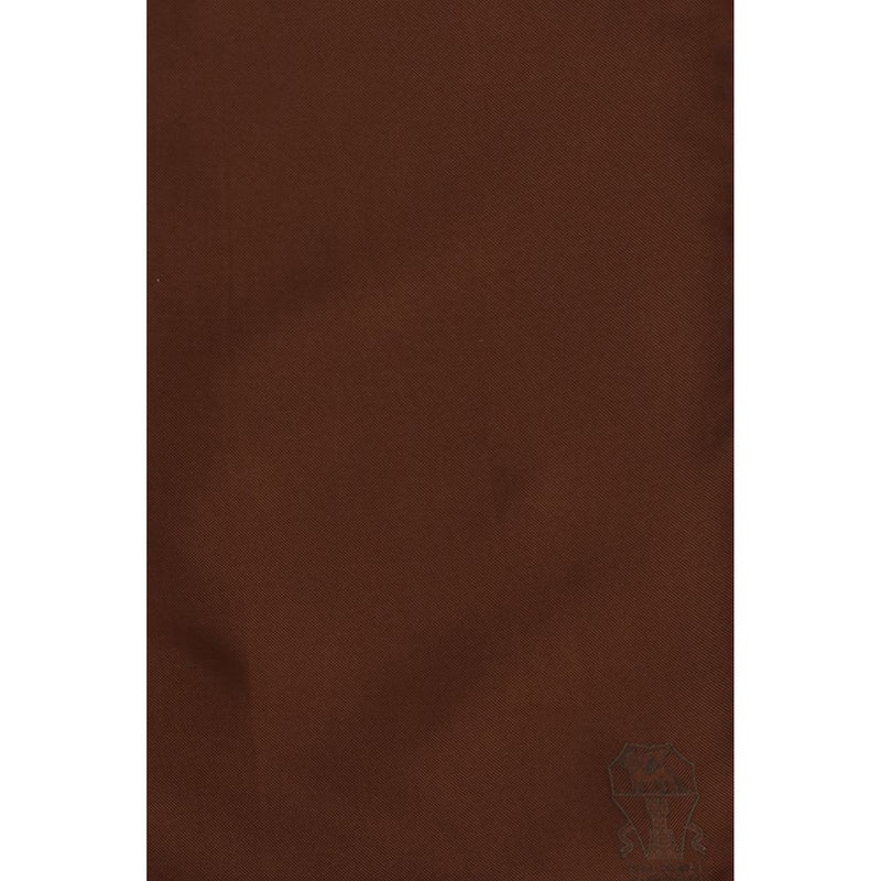 Brunello Cucinelli Brown Silk Pocket Square