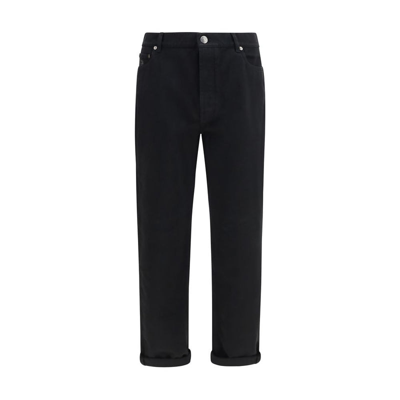 Brunello Cucinelli Black Cotton High-Waisted Jean
